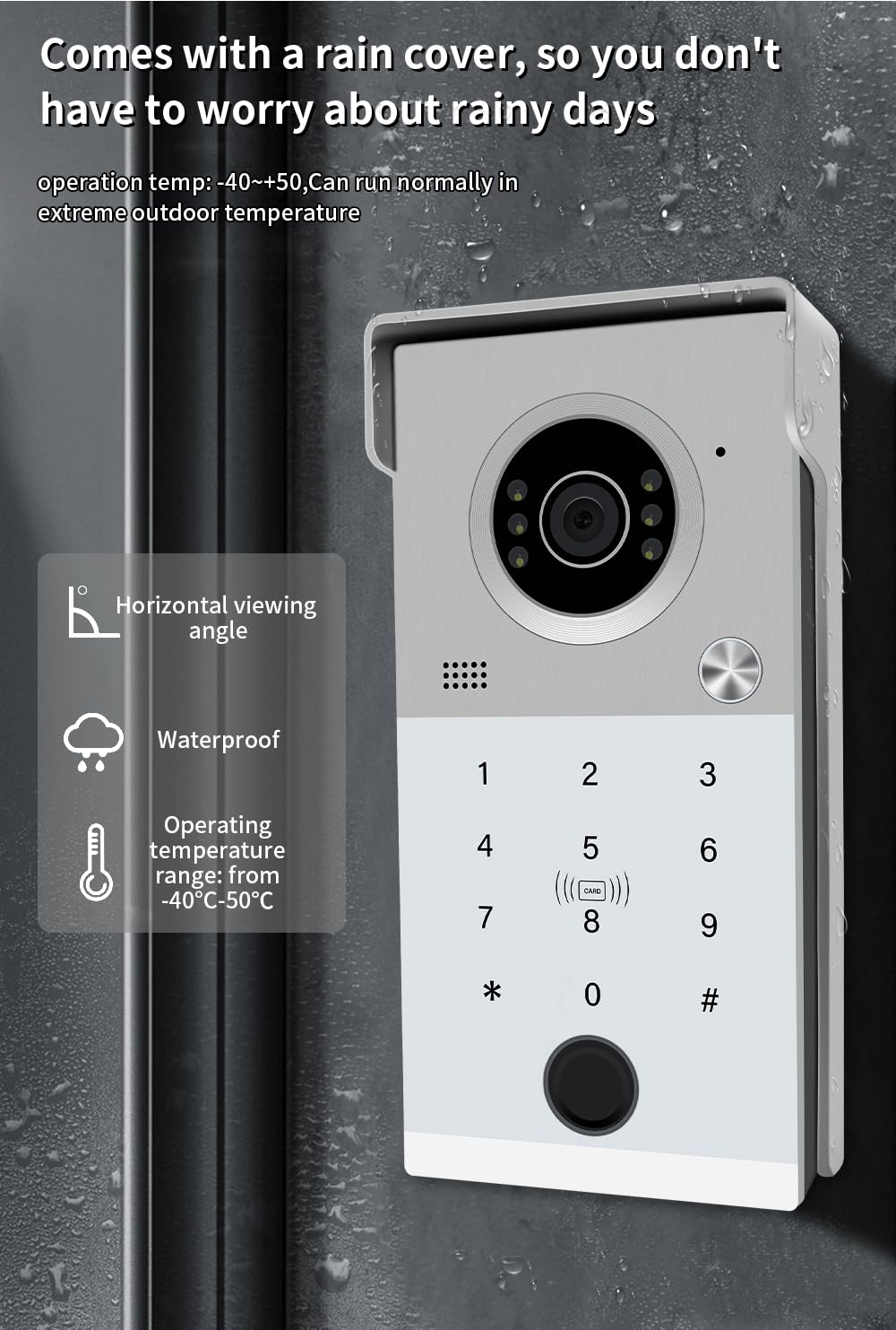ANJIELO SMART 4-przewodowy wideodomofon, dom rodzinny, dzwonek wideo HD 1080p z monitorem 7 cali, dzwonek wideo, kamera dzwonkowa, łatwa instalacja (1 dzwonek + 4 czarne monitory)