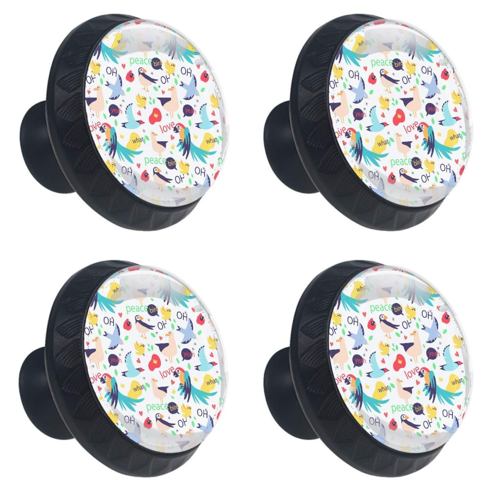 Boutons de meuble en verre motif oiseaux pour rafraîchir vos tiroirs
