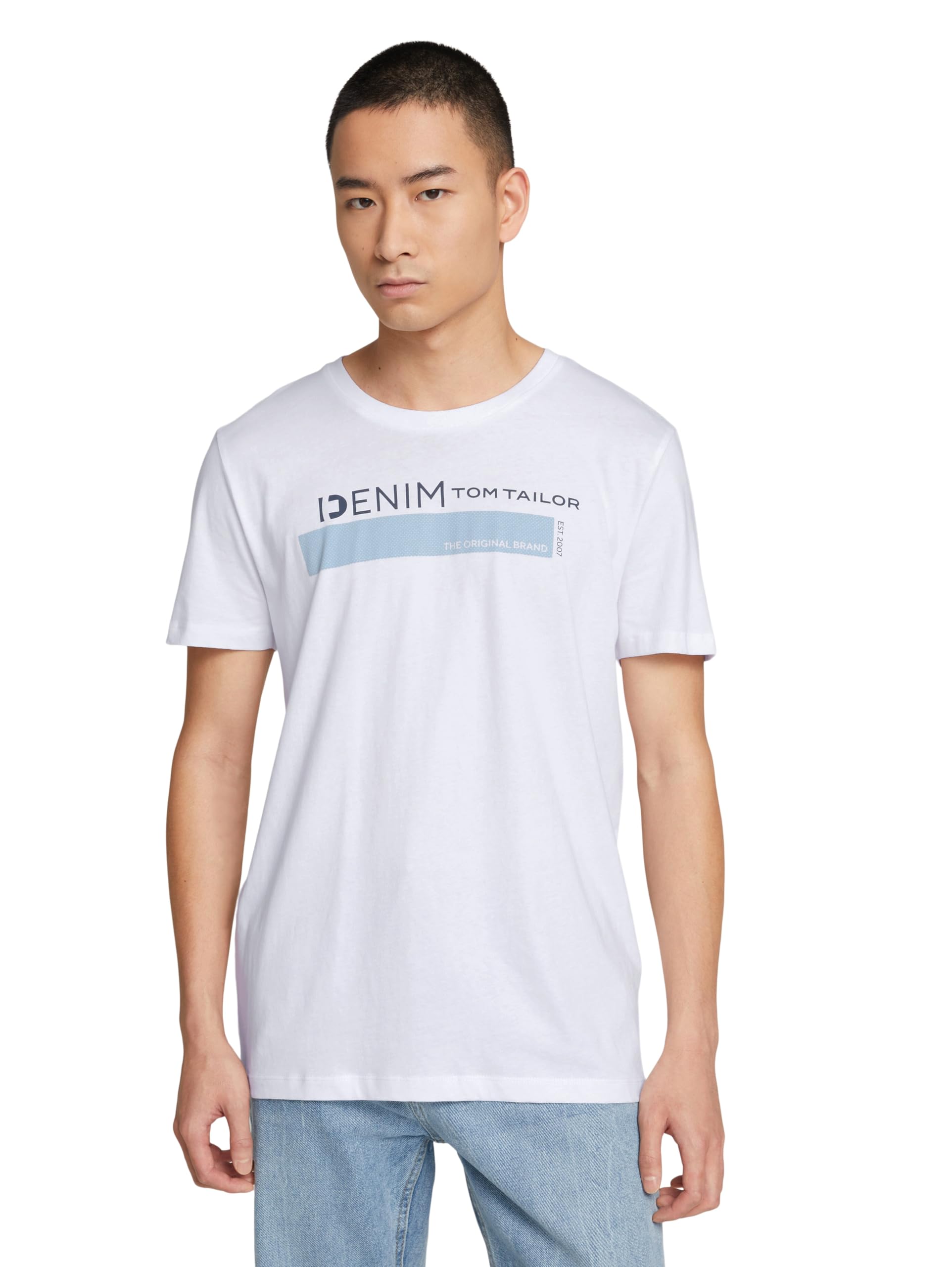 Tom Tailor Denim Men's 1030693 T-Shirt, 20000-White, XXL