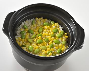 Amazon｜HARIO (ハリオ) フタがガラスのご飯釜 1合専用 萬古焼