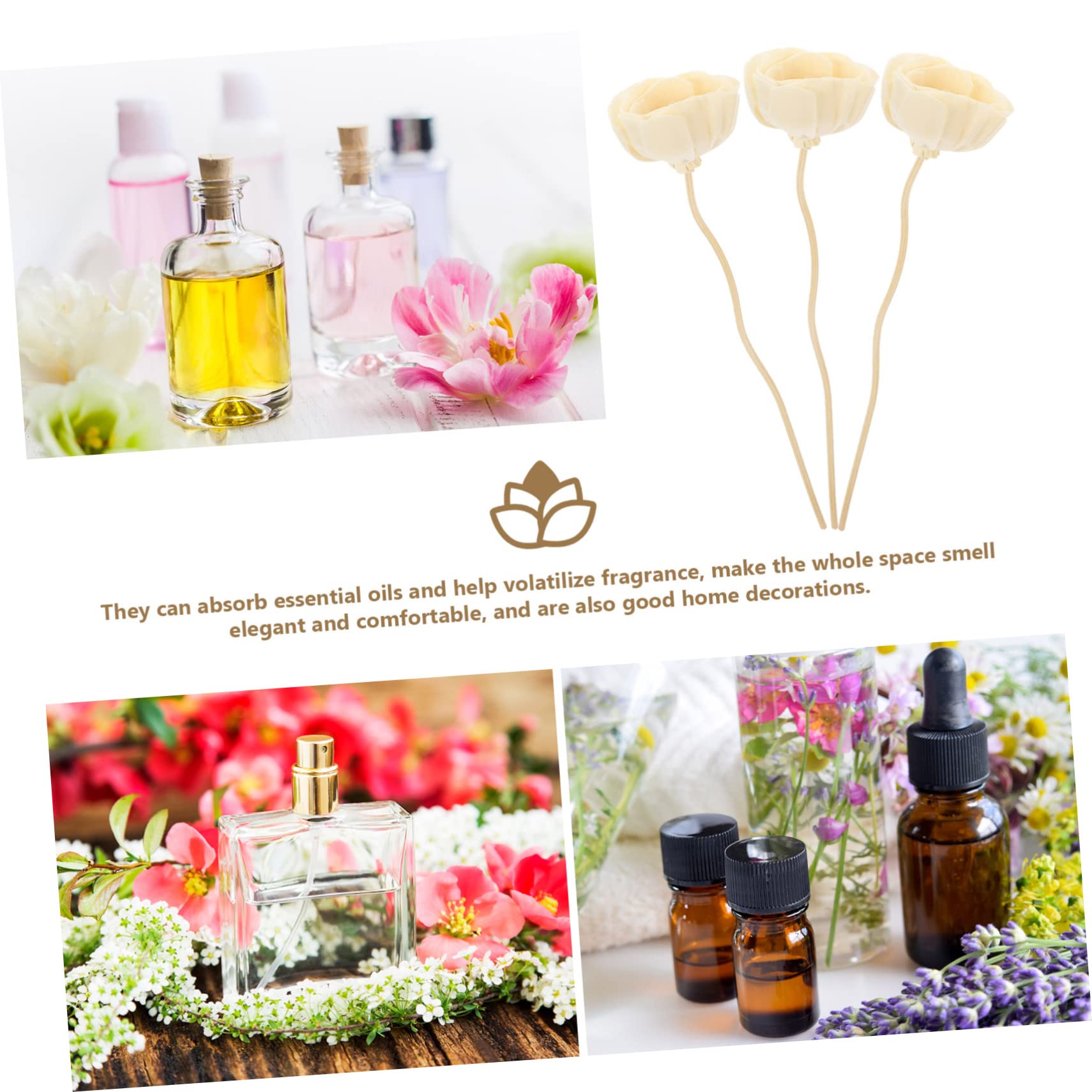5 Sätze Aromatherapie-rattanblume Öldiffusor Diffusor-Sticks Blumen Ätherische Öle Stöcke Duft Diffusor Duftstäbchen Duftsticks Aroma-Sticks 10 Stück * 5