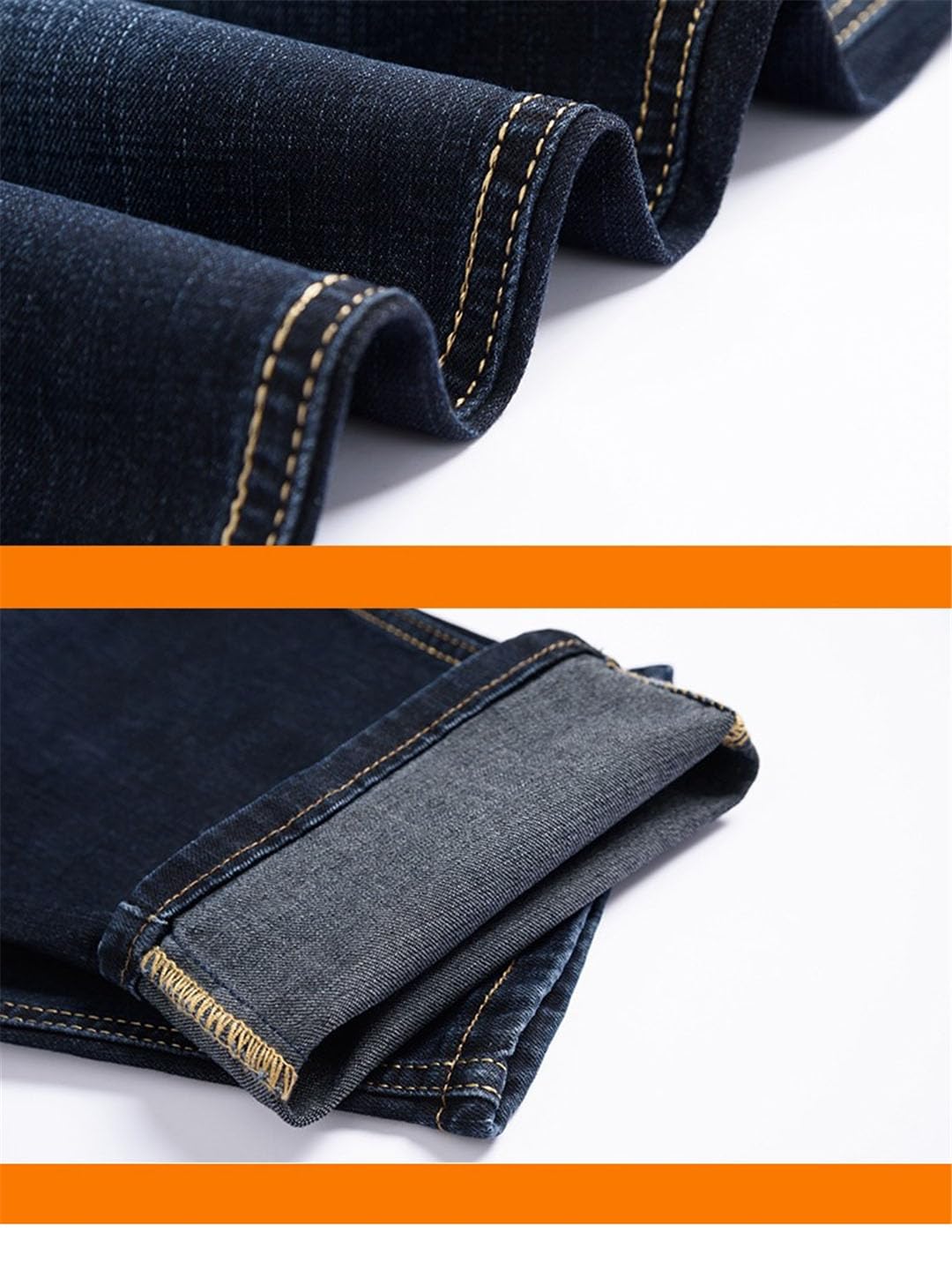 Vogrtcc Pantaloni da Tasca in Denim con Cerniera da Uomo Jeans Elasticizzati Attillati da Lavoro