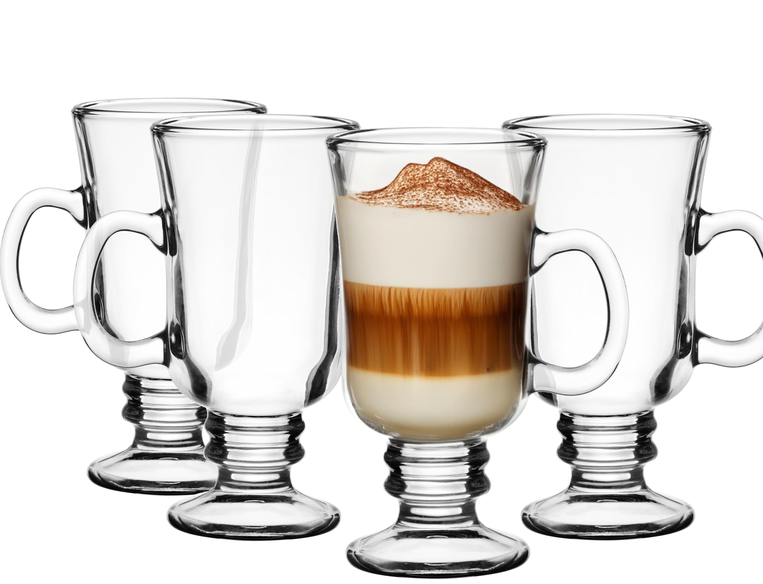 Glasmark Krosno Glasses Set of 4 0.2 Litre Coffee Glasses Tea Glasses Irish Coffee Latte Macchiato Mulled Wine Glasses Water Glasses Dishwasher Safe Glasses 4 x 200 ml