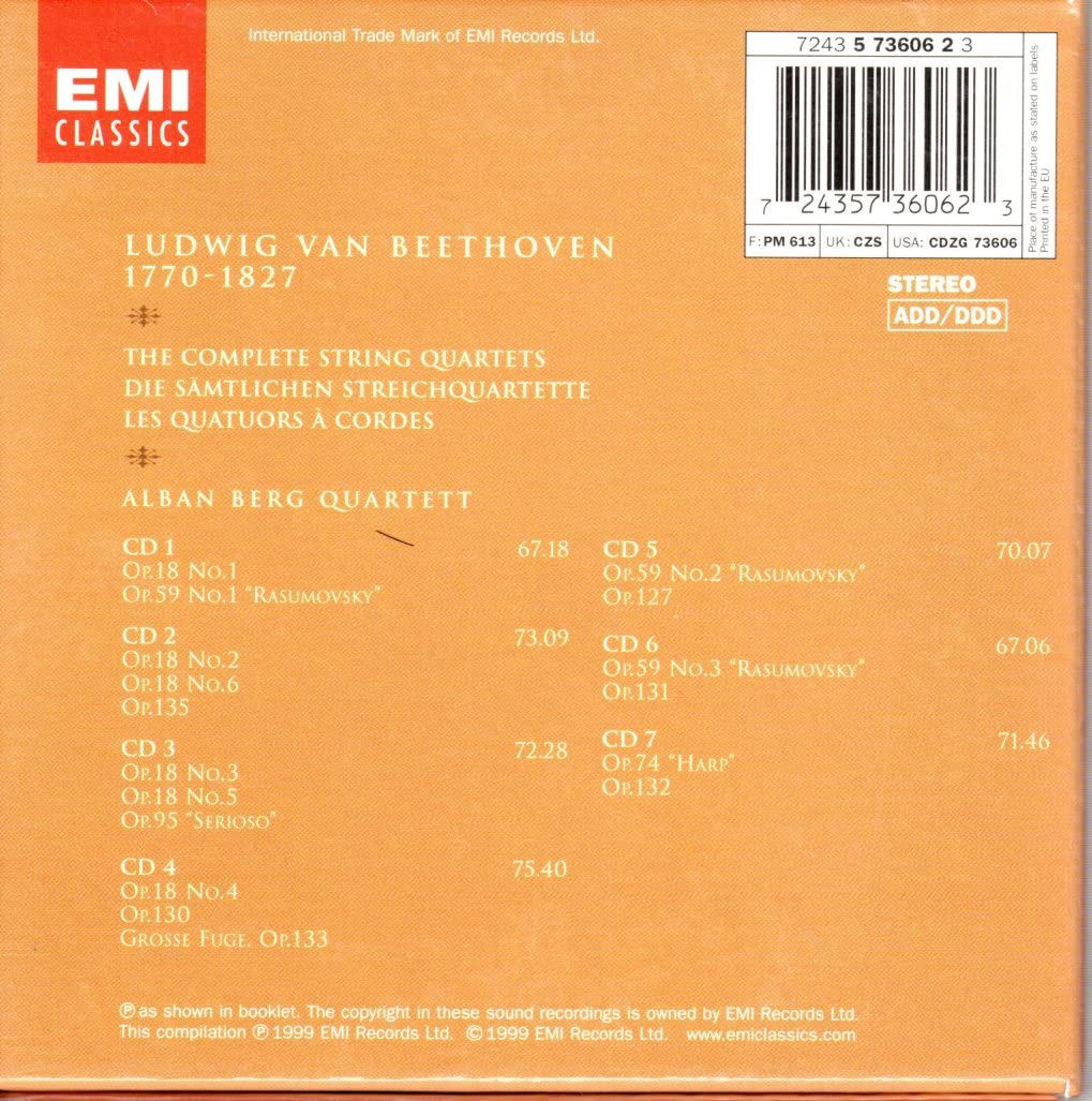 Beethoven : Intégrale des quatuors à cordes (Coffret