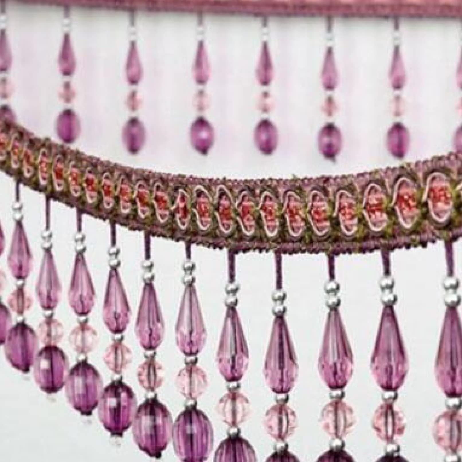 Garniture de couture de rideau de 12 mètres, pompon perlé