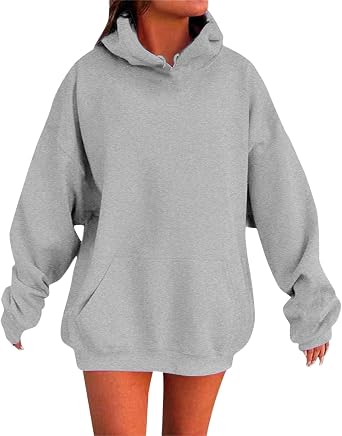 WYTong Womens Oversized Hoodies 2025 Cute Hoodie Basic Soft Sweatshirts Tops Fall Winter Trendy Outfits with Pockets