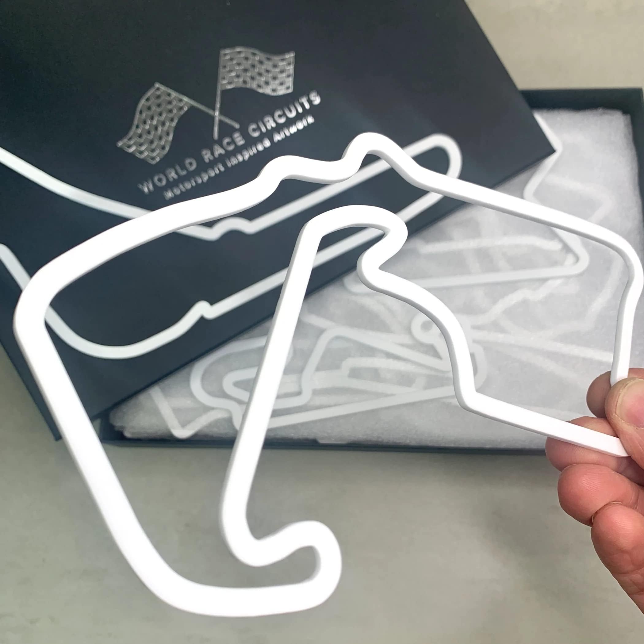 WORLD RACE CIRCUITS Motorsport Inspired Artwork F1 2022/23 Collection - Large Series Blank Matte White