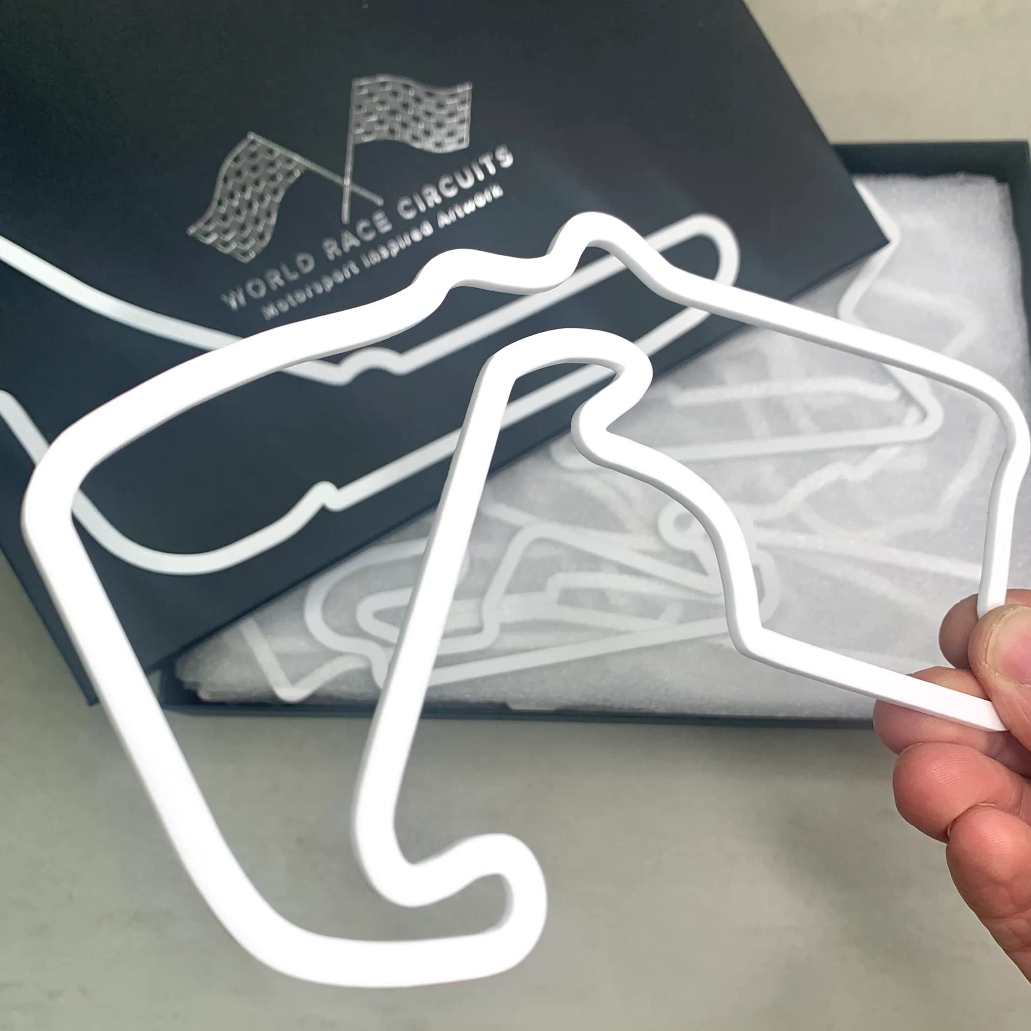 WORLD RACE CIRCUITS Motorsport Inspired Artwork F1 2022/23 Collection - Large Series Blank Matte White