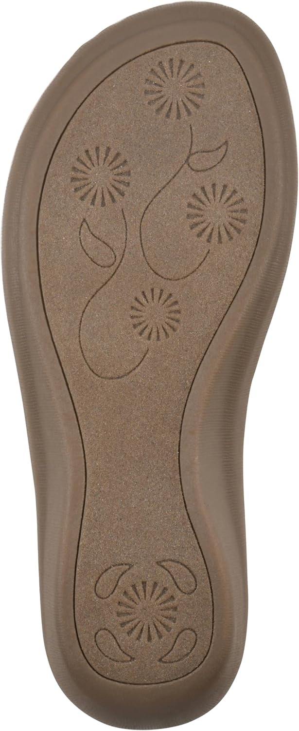 CLIFFS BY WHITE MOUNTAIN Women's Comate Rhinestoned Mini Wedge Flip Flop Sandal