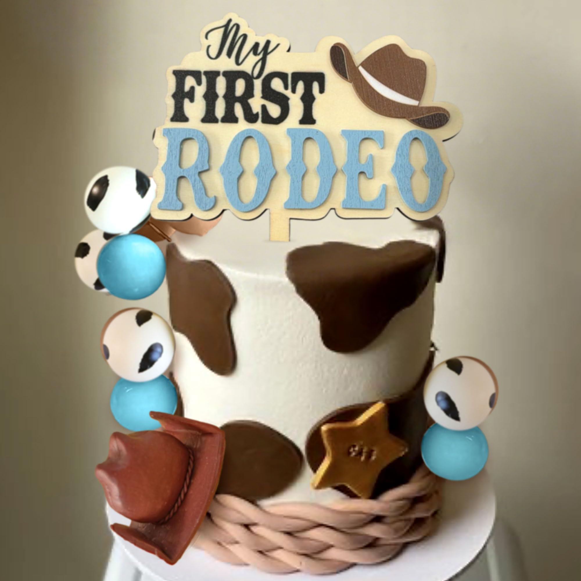 JeVenis Cowboy-Kuchenaufsatz – Pferde & Western-Deko Für Rodeo-Geburtstagsparty
