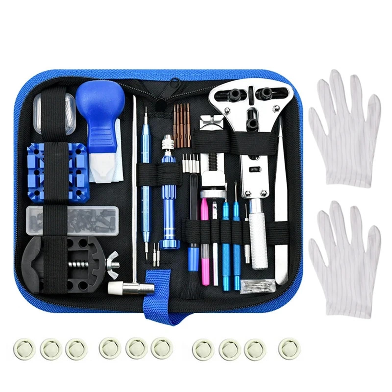 Uhrenreparaturset 223PCS Uhr Reparatur Tool Kit Uhr Link Pin Remover Shell Opener Frühling Bar Remover Uhr Batterie Ersatz Band Nadel Für Uhrenreparaturen