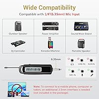 Vista 27 de TONOR Wireless Microphones, UHF Dual Karaoke Microphone System, Microfonos Inalambricos with Rechargeable Receiver, Cordless Dynamic Mic Micro Kit