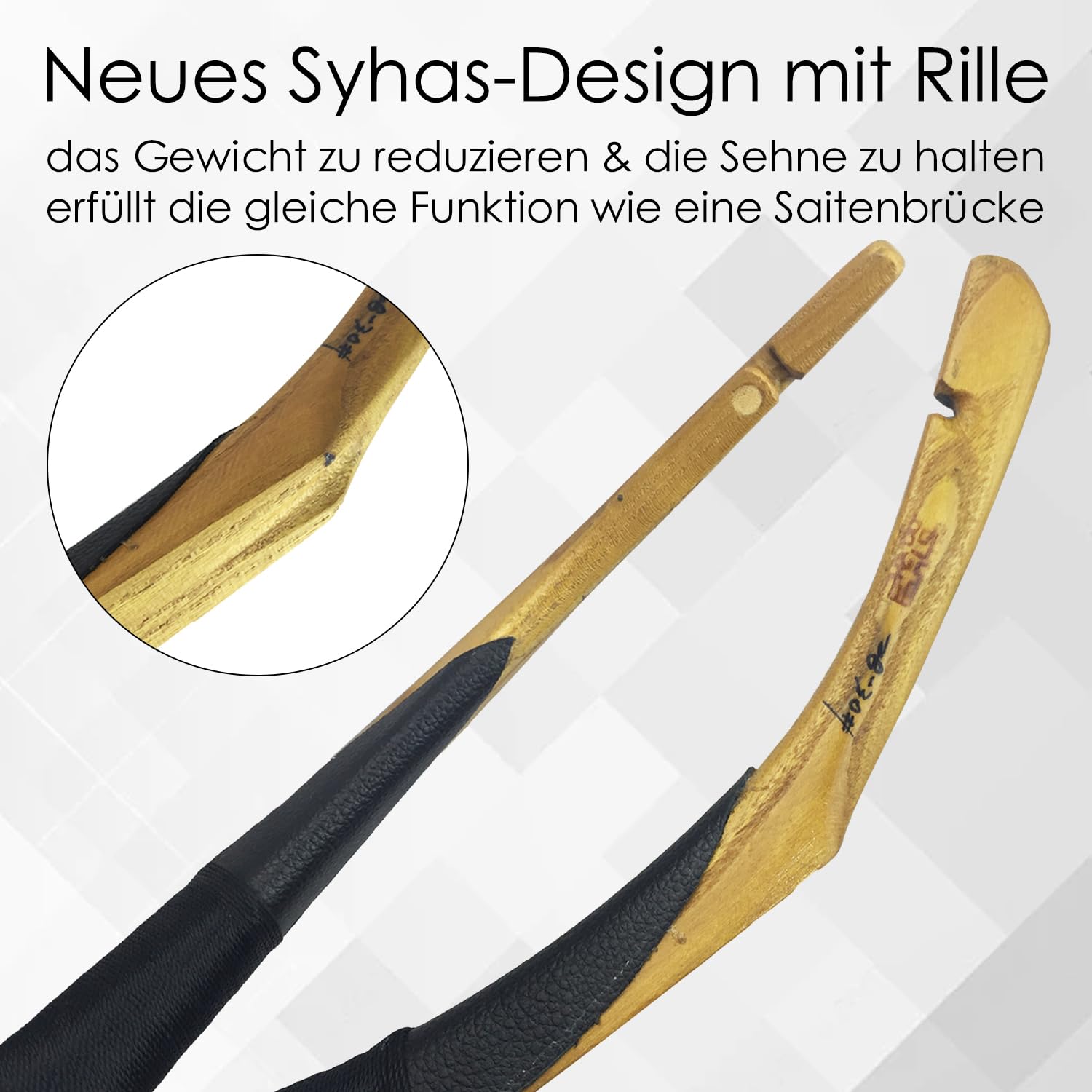 Bogenschießen Erwachsene Jagdbogen Traditioneller Tatar Recurvebogen Fiberglass Reiterbogen für Anfänger- Bogenschießen zum Pferd | 30-50lbs Zuggewicht | Alibow Tatar Bow