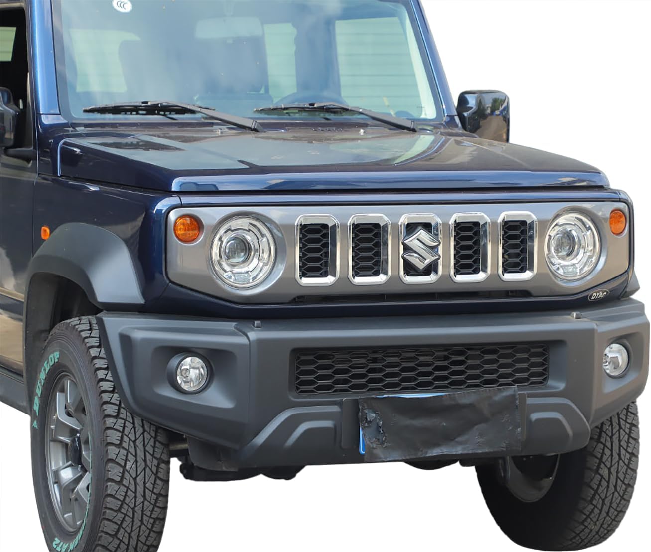 5PCS Grill Inserts Front Grille Rings Cover Frame Guard Trim Kit for Suzuki Jimny 2023 2024 2025 2026 Exterior Accessories (Chrome)