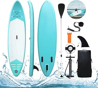 Amazon 10 6 Supボード インフレータブルスタンドアップパドルボード 320cm 81cm 15cm 耐久性 安定性 ポータブル プロフェッショナル用 初心者とティーンエージャーにも適用 男性 女性に適す サーフィン 川下り ヨガ パドリング 湖でのクルージング 日光浴 釣り
