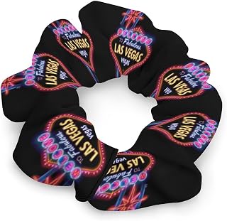 Welcome to Fabulous Las Vegas Hair Scrunchies Satin Elastic Hair Accessories for Styling Gift Christmas Valentine's Day