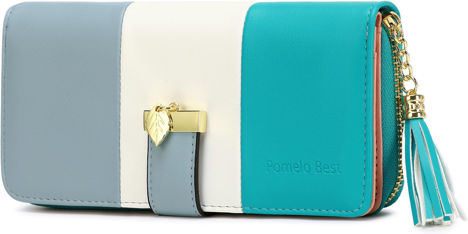 Pomelo Best RFID Womens Wallet – Large Capacity Ladies Purse with 12 Card Slots, Fits Phone, Multi-Compartment Organisation, Ideal Gift