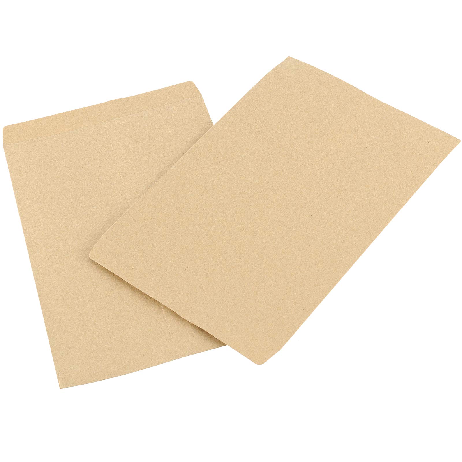 Lot de 400 enveloppes kraft marron 22,9 x 15,2 cm, enveloppes catalogues, enveloppes ouvertes pour la maison, les documents postaux, le bureau, les affaires et l'école, 120 g/m²