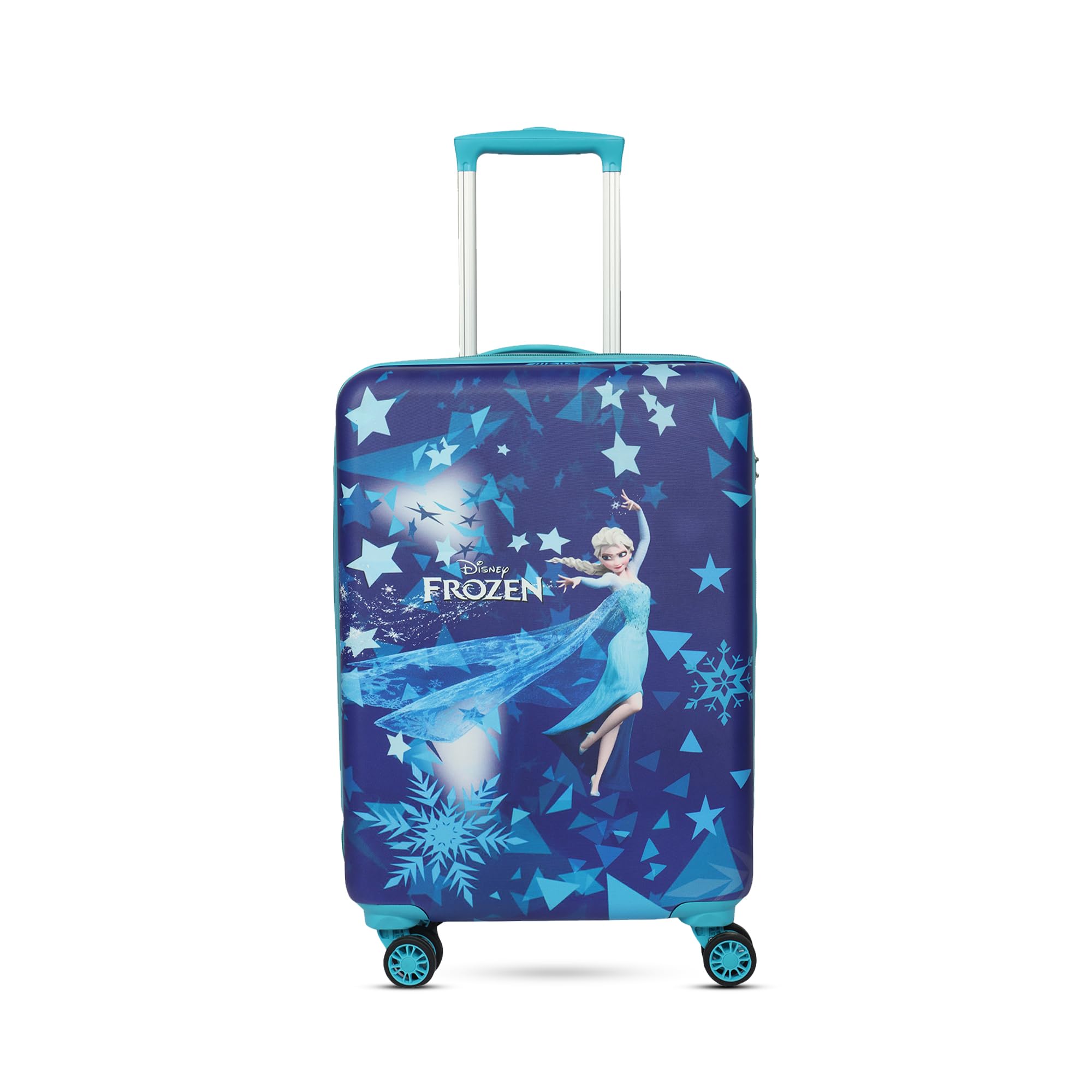 Disney Frozen Travelling Kids Trolley Bags for Girls | Kid Spinner Luggage/Suitcase with 4 Wheels | Polycarbonate Unique Bags For Cute Girls - (Red, Blue / 22-18 Inch)