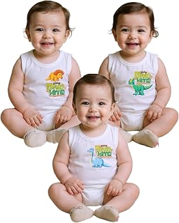 Cocoon Organics Vest style Onesies Bodysuit – Pack of 3 | Light weight soft stretchable Cotton | Snap Button Closure | Uni... Price In India