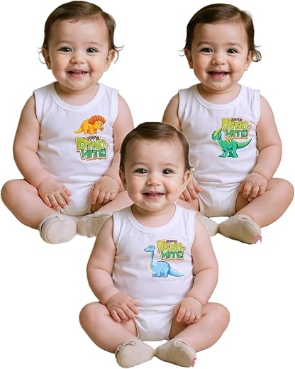 Cocoon Organics Vest style Onesies Bodysuit – Pack of 3 | Light weight soft stretchable Cotton | Snap Button Closure | Uni...