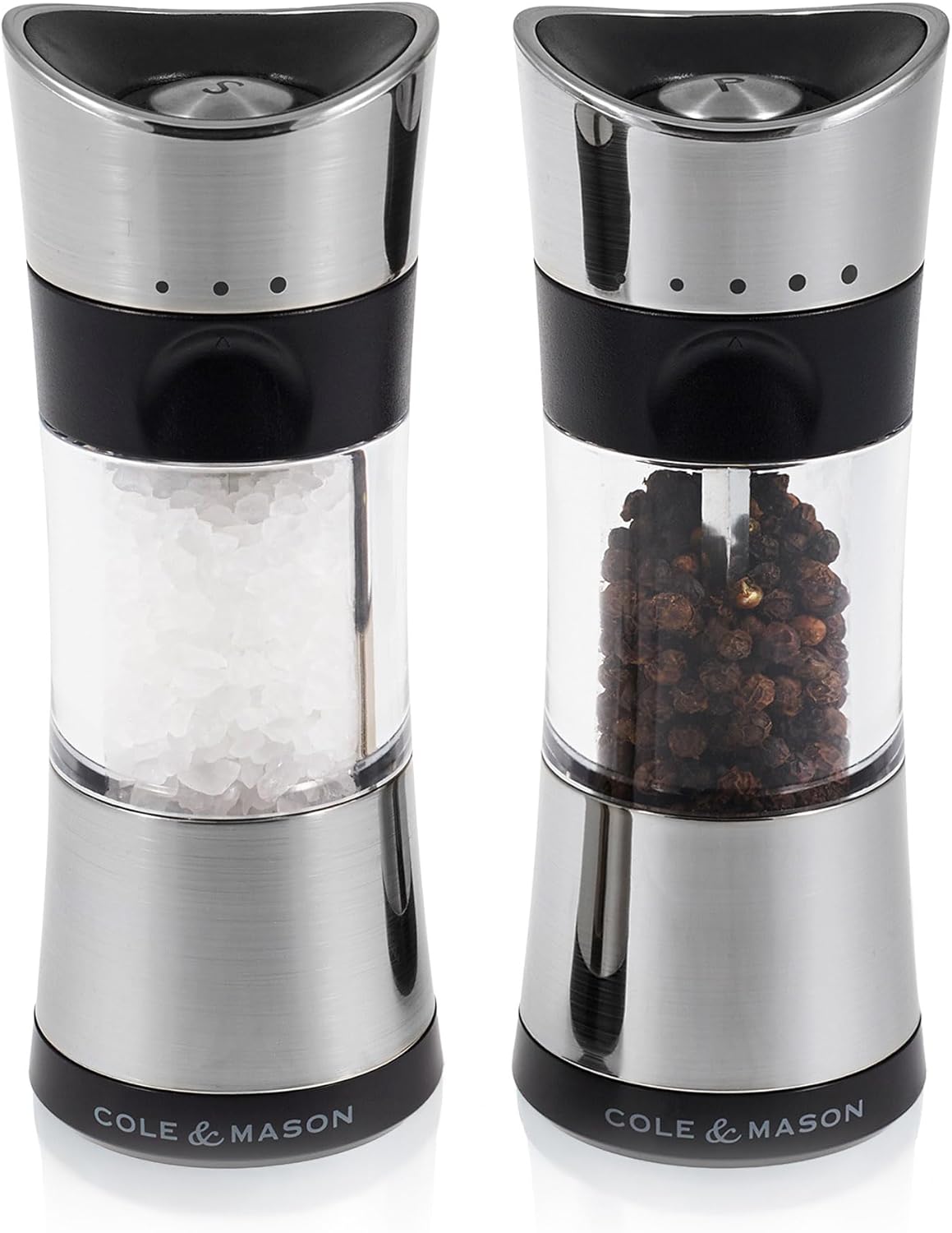 Cole & Mason Precision Horsham Inverta Salt and Pepper Mill Gift Set, Chrome, 15 cm