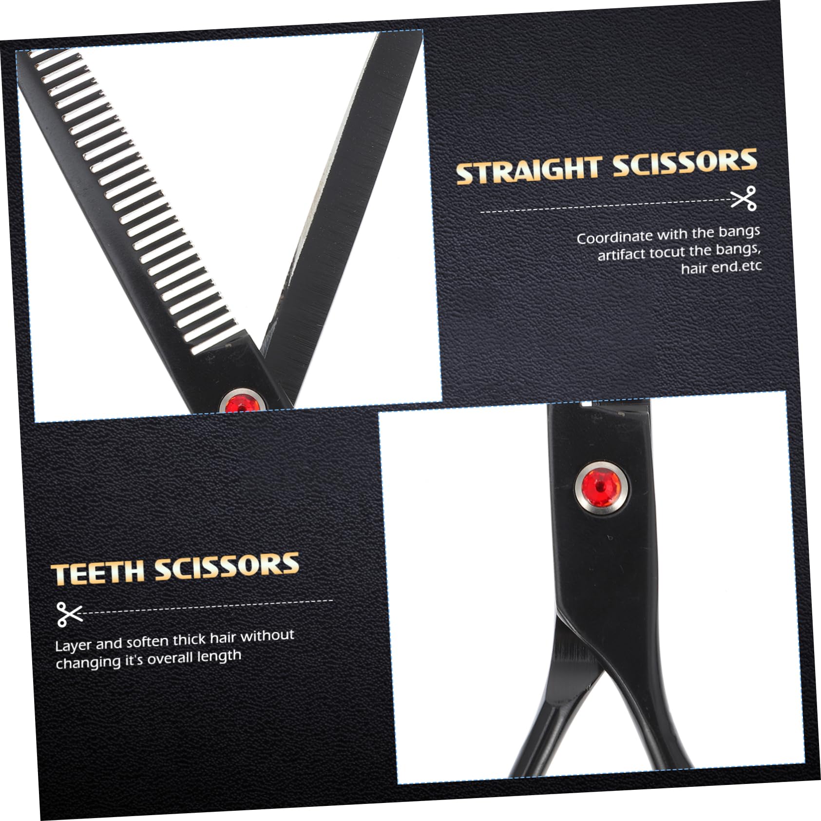 Didiseaon 2 Pz Forbici Da Depilazione Del Viso Forbice Per Denti Piccole Forbici Forbice Da Rasoio Da Salone Tosatrici Da Professionali Acciaio Inossidabile Black