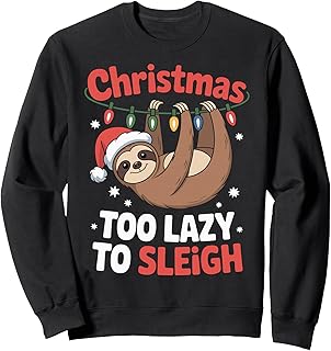 クリスマス ナマケモノ 怠惰すぎる そり おもしろい クリスマス トレーナー