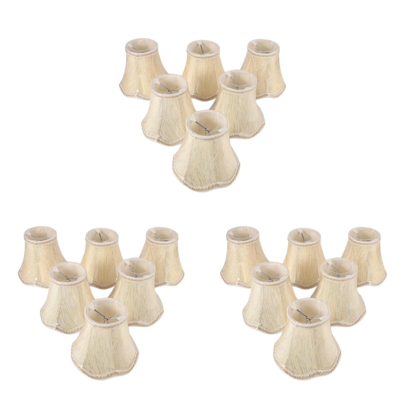 Hndhbfgrt Set of 18 Chandelier Shades,ONLY for Candle Bulbs,Clip-on Fitter Lamp Shades