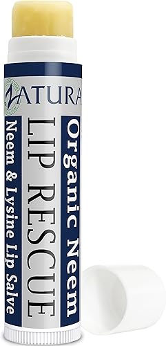 Zatural Neem Lip Rescue con L-lisina (1) bálsamo labial para labios súper secos