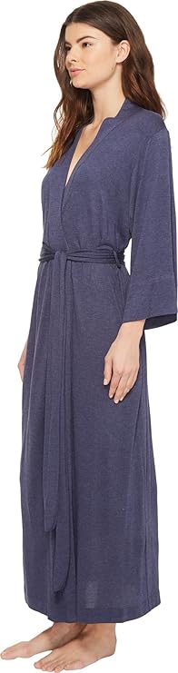 Natori Shangri La Long Robe with Kimono Sleeves, Bathrobe for Women