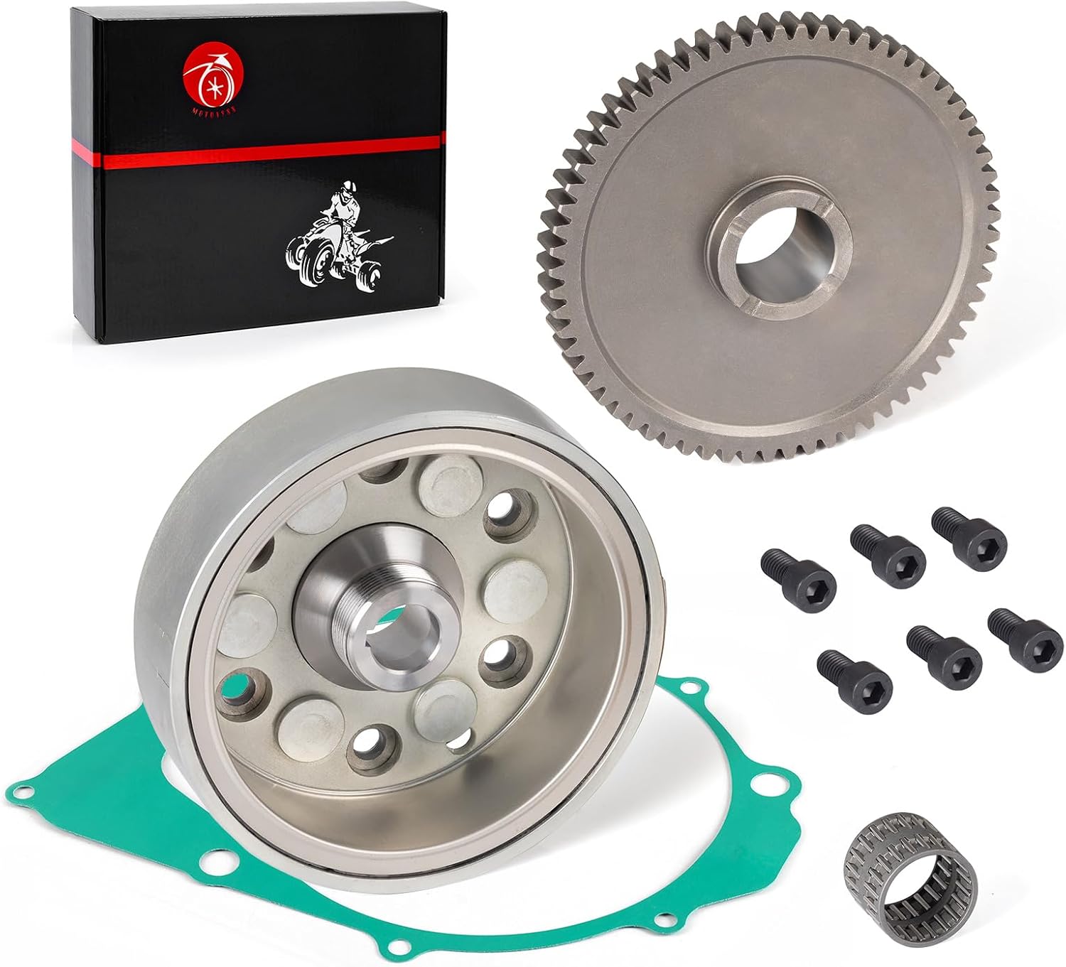 Starter One Way Clutch Kit & Flywheel rotor for Yamaha Warrior 350 Big bear 350 MOTO