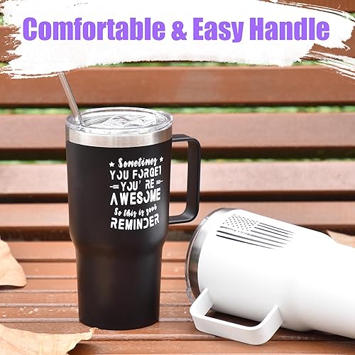 Miniatura 5 de AGH Regalos de Navidad para mujeres  Taza de café aislada con asa de 20 onzas, regalo de cumpleaños inspirador You're Awesome You're Awesome para