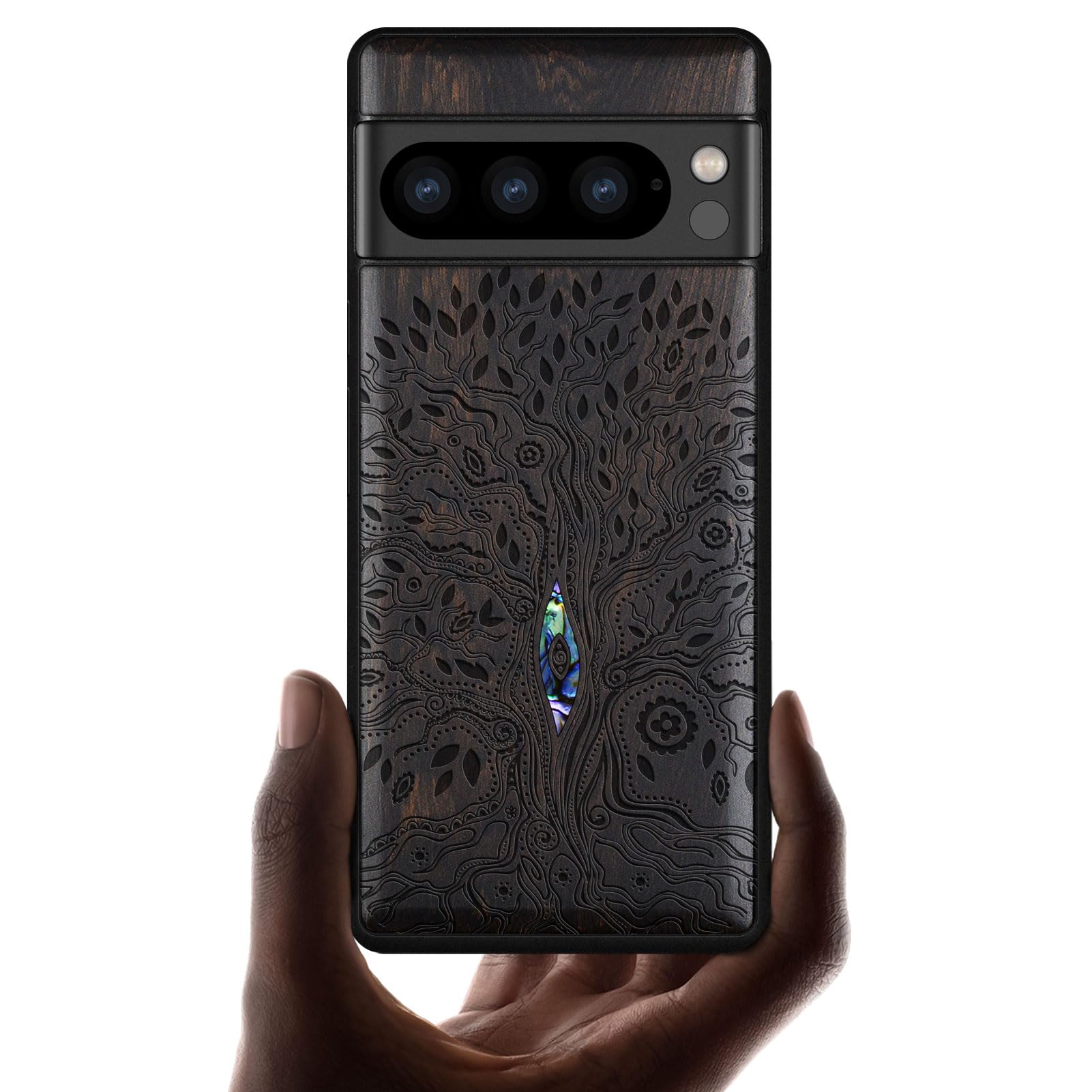 Carveit Custodia in Legno per Google Pixel 9 Pro Cover, Paraurti