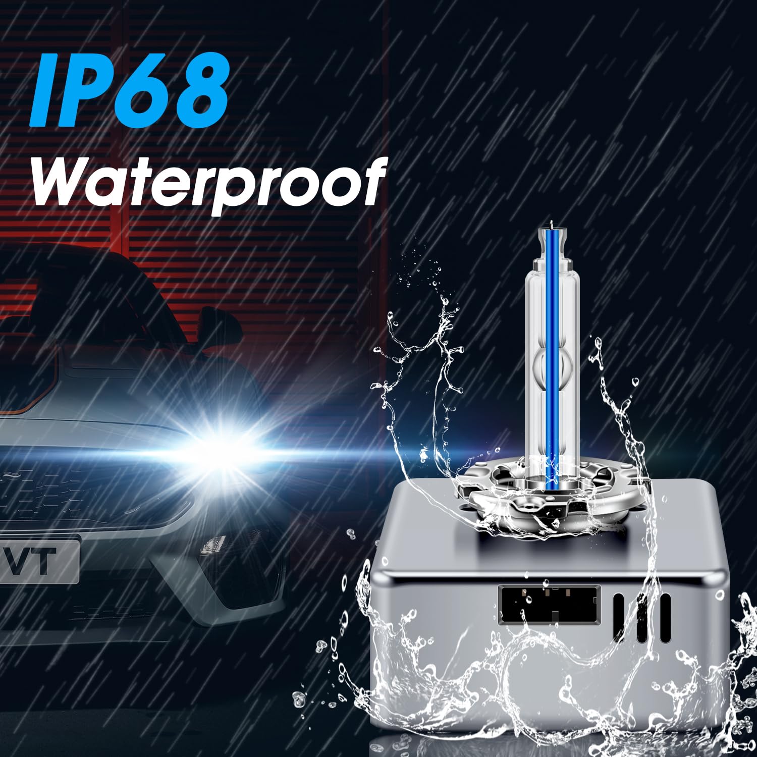 D5S Xenon Brenner 8000K Diamond Blaulicht HID Scheinwerferbirnen 25W Scheinwerferlampe Metallstents Base Auto Scheinwerfer Birne Autolampe, 2 Stücke
