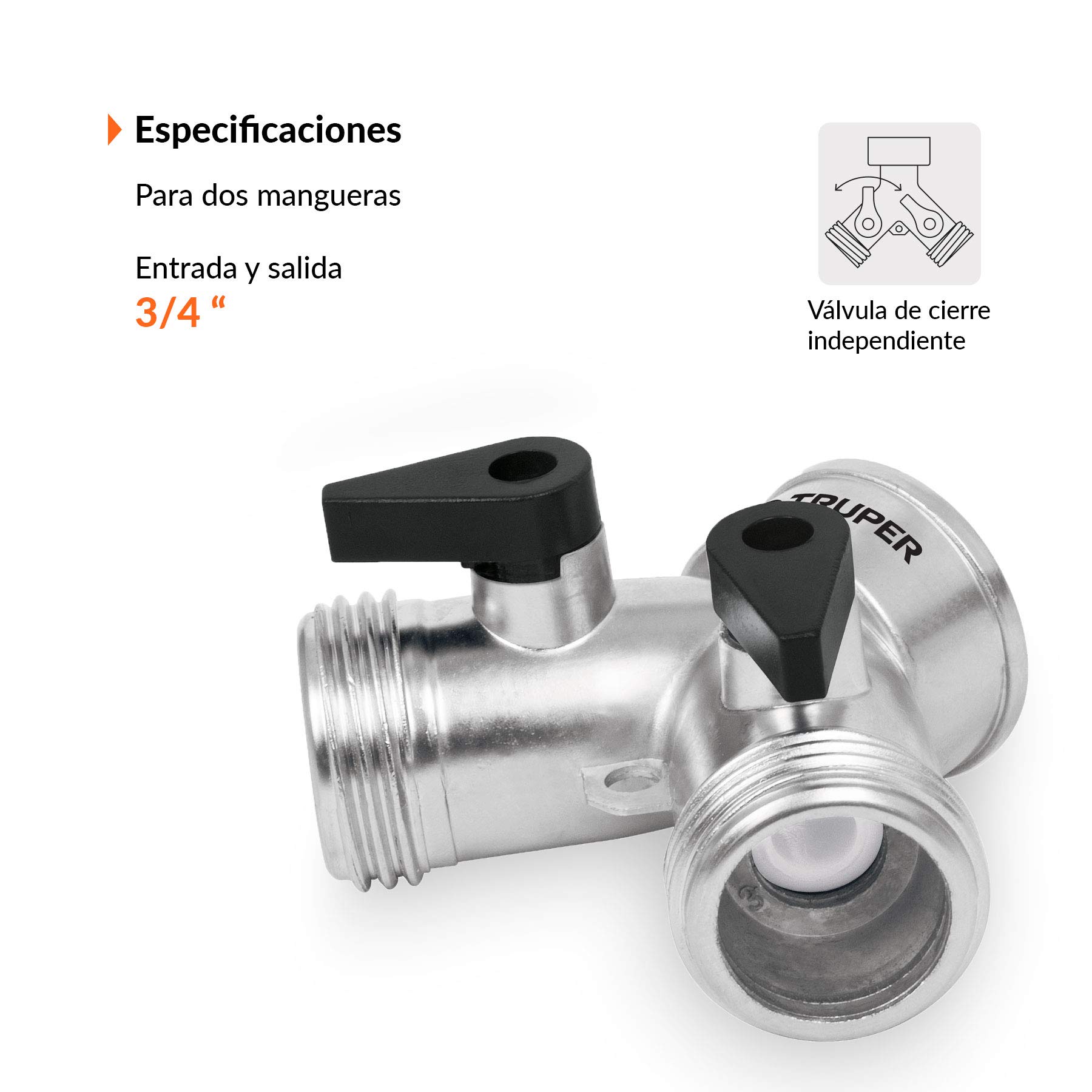 Truper Hose Y Metal Conncetor # AD-2