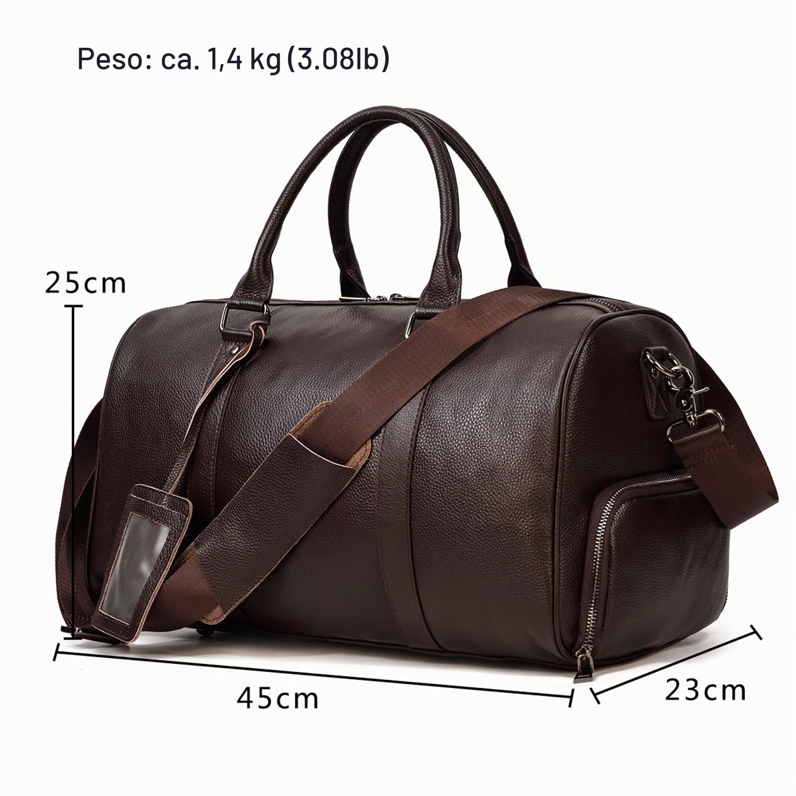 Luufan Borsa da Viaggio in pelle Unisex Borsa da Viaggio Vintage