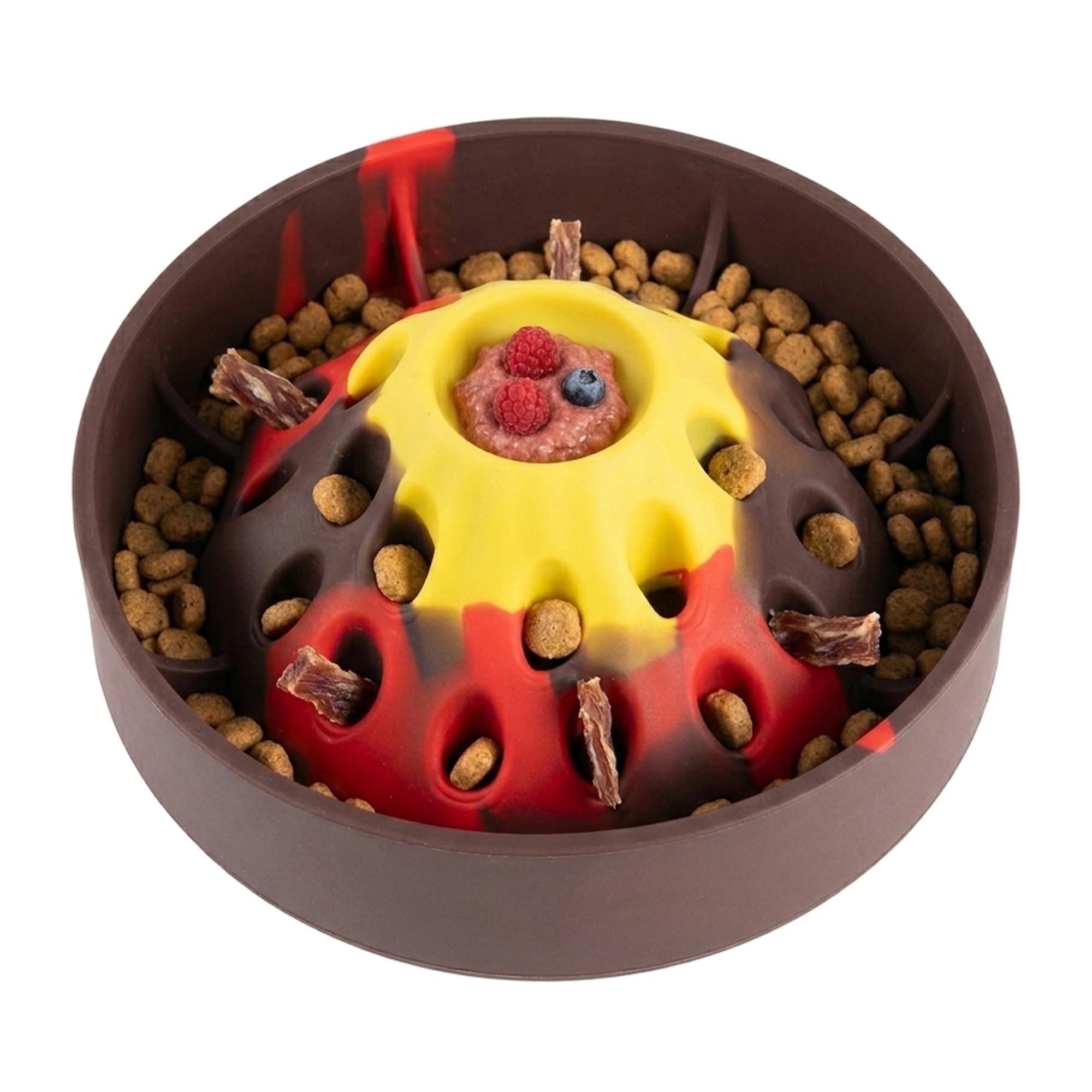 PEGGY11 Silicone Slow Feeder Dog Bowl for Puppies & Small Dogs, 350ml