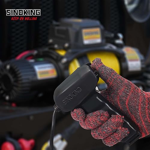 Miniatura 6 de SINOKING Cabrestante Eléctrico de 12V 12000 lb. Cuerda Sintética Impermeable Cabrestante Todo Terreno con Control Remoto Inalámbrico para Vehículo