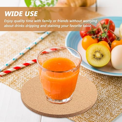 Miniatura 6 de 6 salvamanteles de corcho, posavasos de corcho, práctico juego de salvamanteles de corcho, posavasos gruesos para platos calientes, reutilizables