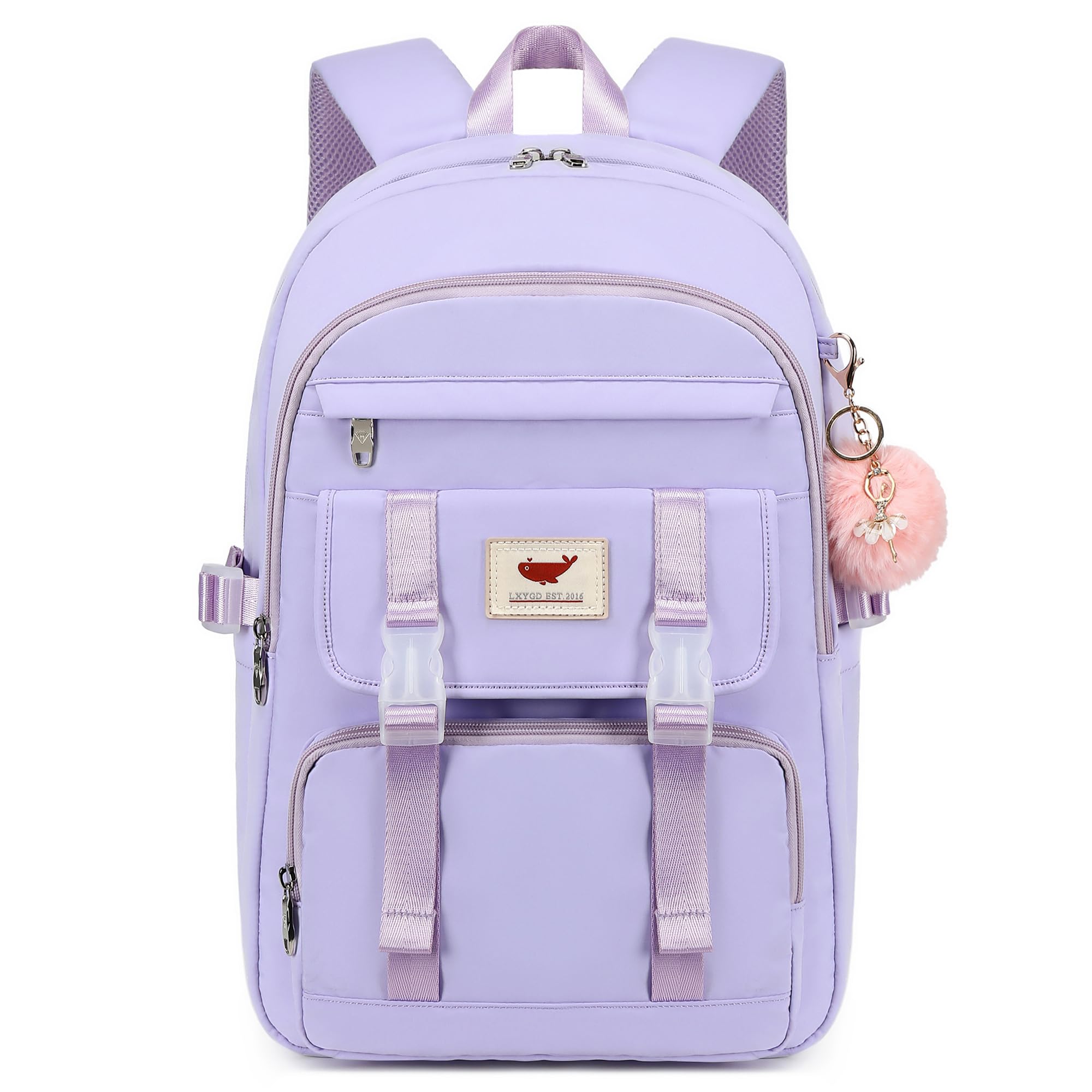 Backpack for Teen Girls Laptop Backpacks 15.6 Inch School Bag for Students Women College Bookbag Travel Daypack (Purple)