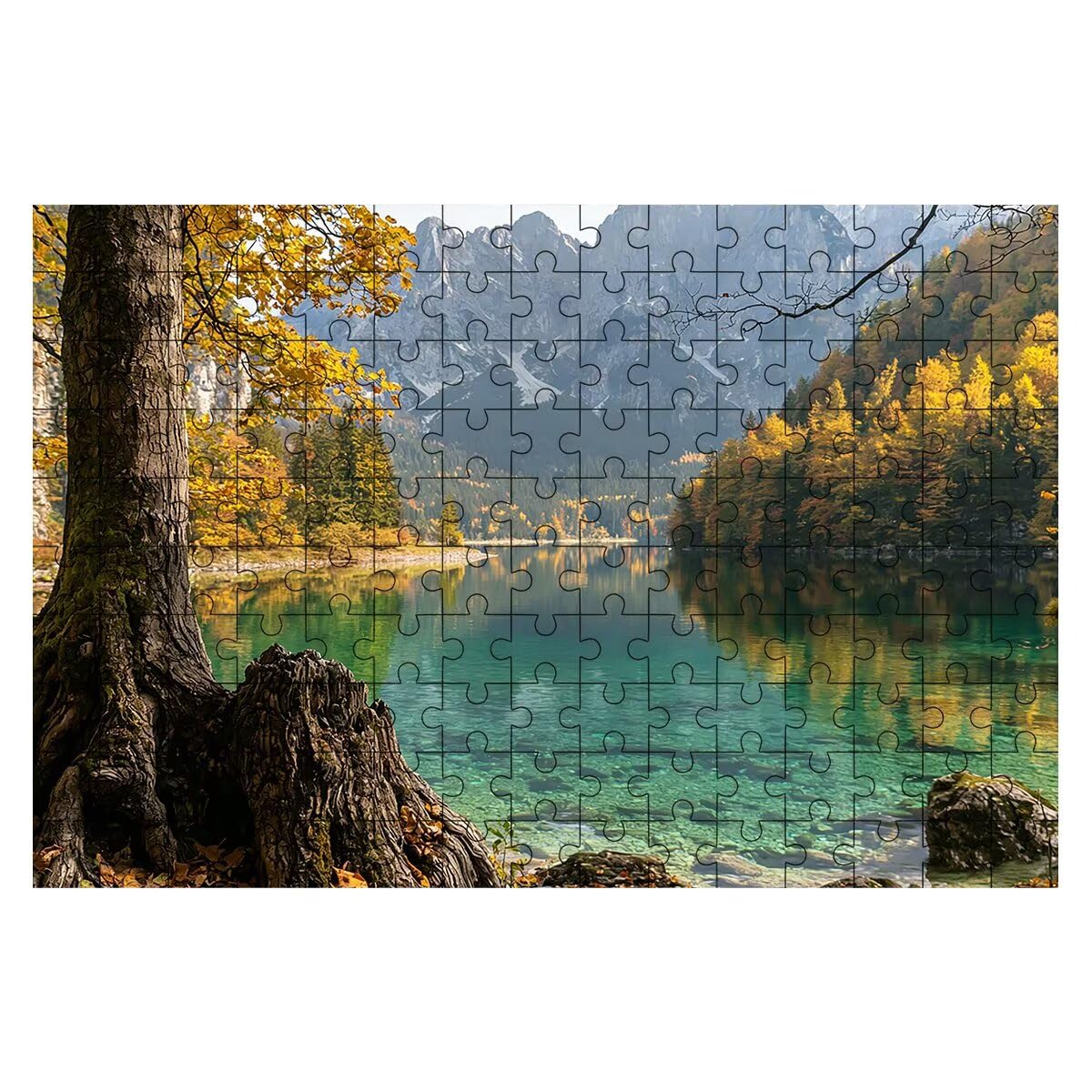 Puzzle 1500 elementów jesień, puzzle natura dla dorosłych, klasyczne puzzle gry edukacyjne do aktywności rodzinnej, najwyższej jakości drewniane puzzle z pudełkiem na prezent dla mężczyzny, prezent