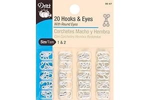 Dritz Hooks and Eyes Closures for Secure and Invisible Fastening