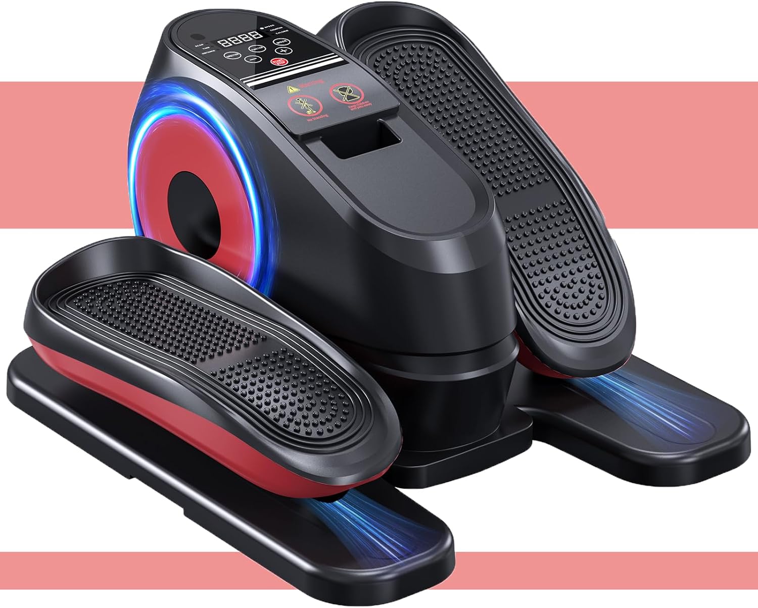 2026 New Under Desk Elliptical Machine, Electric Exerciser Pro As Seen On TV with 16 Adjustable Speed, Quiet and Fully Assembled with Remote Control & Non-Slip Foot Straps Black