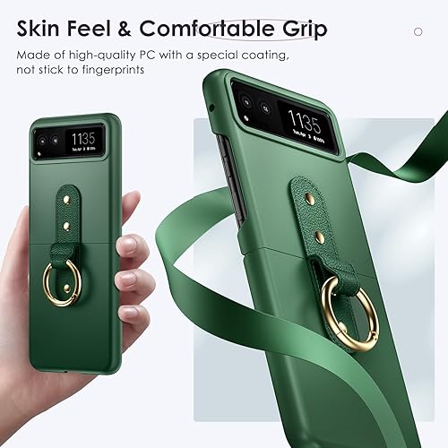 Miniatura 10 de Maxdara Funda con anillo para Motorola Razr 2023 no compatible con Razr Plus 2023, Moto Razr 2023 con protector de lente integrado, funda protectora