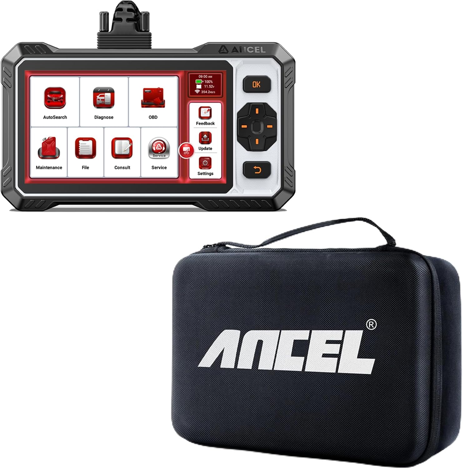 ANCEL FX6100 Scan Tool and Protective Case