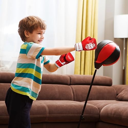Miniatura 5 de FIVING - Guantes de boxeo para niños y niñas, guantes de entrenamiento de boxeo juvenil para niños de 3 a 15 años, guantes de boxeo para saco de