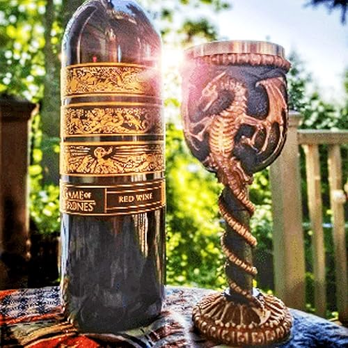 Miniatura 6 de LitLife Cáliz de dragón medieval GOT, copa estilo cáliz de Juego de Trones, Dungeons & Dragons, ideas de regalo, mercancía de Juego de Tronos,