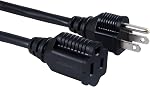 GE UltraPro 40 Cord d'extension Ft, 16 Gauge, poids lourd, double isolant, sol, intérieur/extérieur, UL Inscrit, Noir, 36826-T1