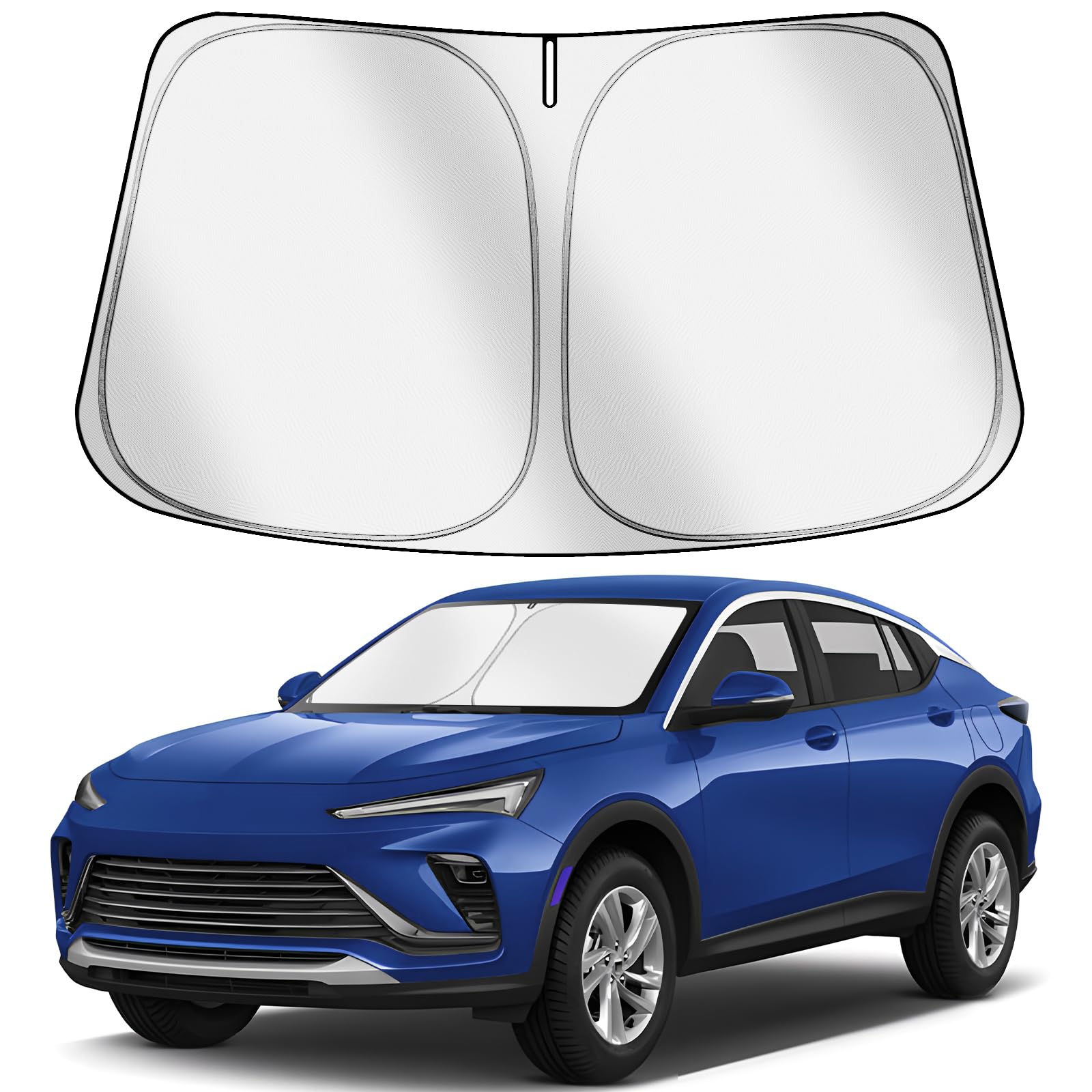 VAWIT Car Windshield Sun Shade Compatible with Buick Envista 2024-2025 2026 Accessories, Foldable Window Sunshade Block UV Rays and Sun Heat